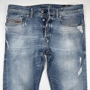 Diesel Jeans Mens 31x32 Tepphar Slim Carrot Faded Distressed Stretch Italy 084KX